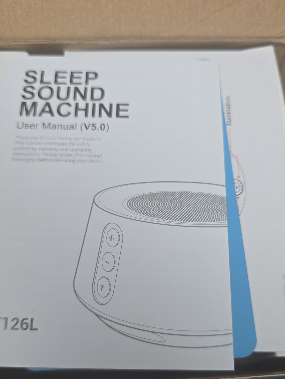 BGOVERSS White Noise Machine with Night Light, 20 Sounds, 10 Colors #0050 - Picture 2 of 3